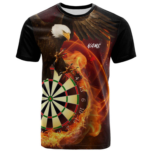 Australia Eagles Dart Custom T-shirt - Eagles Dartboard Flaming Arrow T-shirt