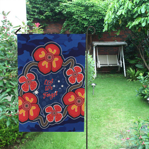 Australia Anzac Camo Flag - Anzac Poppies Flower Lest We Forget Flag Australia Anzac Camo Flag - Anzac Poppies Flower Lest We Forget Flag