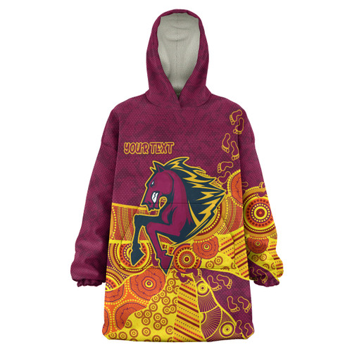 Brisbane Broncos Snug Hoodie - Custom Indigenous Broncos Footprints