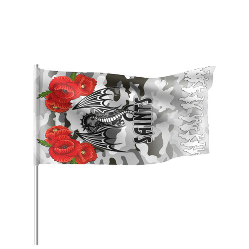St. George Illawarra Dragons Anzac Flag - Poppies Flower Saint Lest We Forget Flag St. George Illawarra Dragons Anzac Flag - Poppies Flower Saint Lest We Forget Flag
