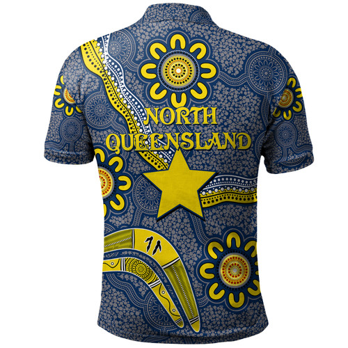 North Queensland Cowboys Polo Shirt - Custom Aboriginal Inspired North Queensland Cowboys Boomerang Polo Shirt North Queensland Cowboys Polo Shirt - Custom Aboriginal Inspired North Queensland Cowboys Boomerang Polo Shirt