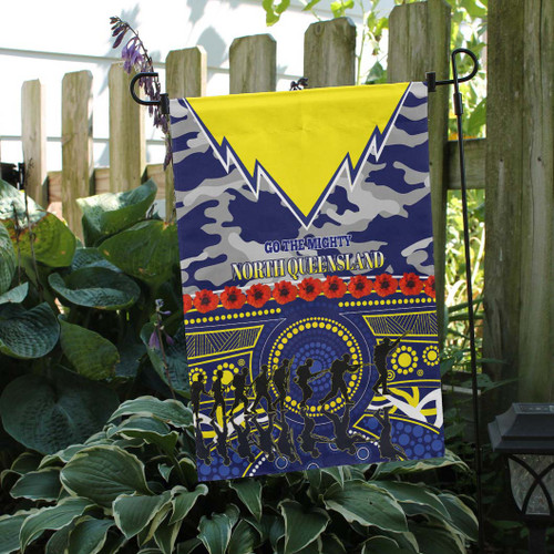 North Queensland Cowboys Anzac Flag - North Queensland Cowboys Rugby Jersey Anzac Poppies Flag North Queensland Cowboys Anzac Flag - North Queensland Cowboys Rugby Jersey Anzac Poppies Flag
