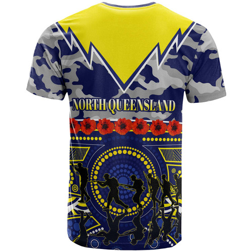 North Queensland Cowboys Anzac Custom T-shirt - North Queensland Cowboys Rugby Jersey Anzac Poppies T-shirt North Queensland Cowboys Anzac Custom T-shirt - North Queensland Cowboys Rugby Jersey Anzac Poppies T-shirt