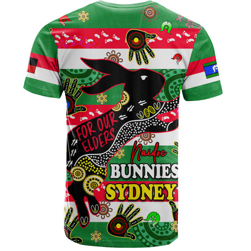 South Sydney Rabbitohs Custom T-Shirt - For Our Elders Aboriginal Inspired T-Shirt South Sydney Rabbitohs Custom T-Shirt - For Our Elders Aboriginal Inspired T-Shirt