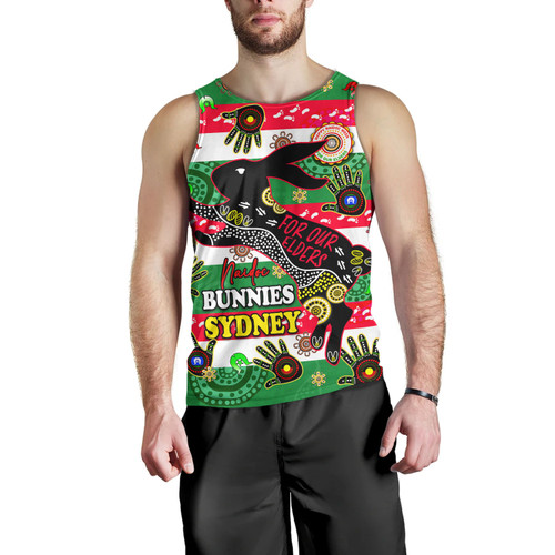 South Sydney Rabbitohs Men Tank Top - For Our Elders Aboriginal Inspired South Sydney Rabbitohs Men Tank Top - For Our Elders Aboriginal Inspired