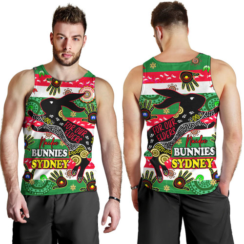South Sydney Rabbitohs Men Tank Top - For Our Elders Aboriginal Inspired South Sydney Rabbitohs Men Tank Top - For Our Elders Aboriginal Inspired