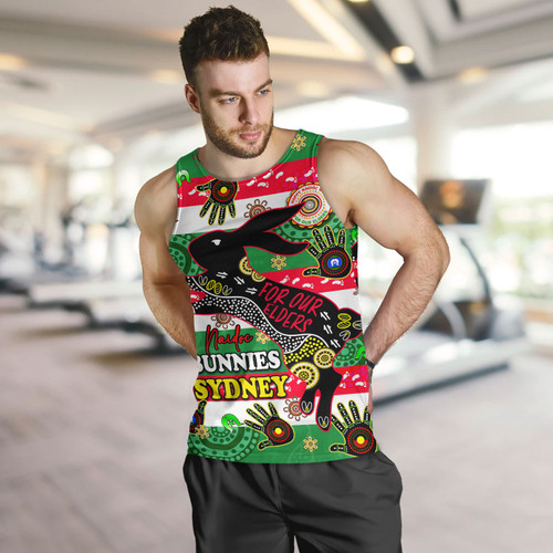 South Sydney Rabbitohs Men Tank Top - For Our Elders Aboriginal Inspired South Sydney Rabbitohs Men Tank Top - For Our Elders Aboriginal Inspired