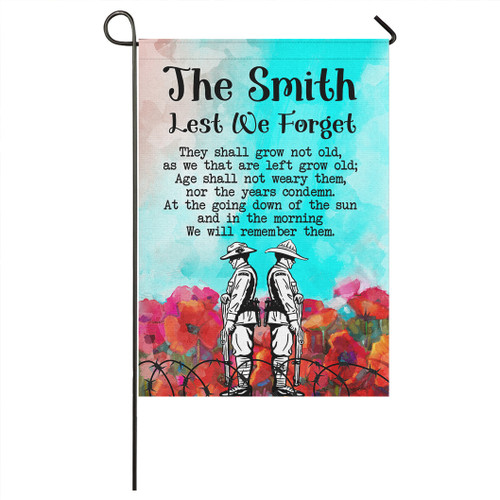 Australia Anzac Flag -  Custom Personalised Lest We Forget