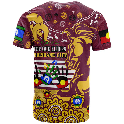 Brisbane Broncos Naidoc Week Custom T-shirt - For Our Elders Broncos Aboriginal Inspired T-shirt