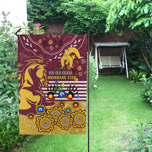 Brisbane Broncos Naidoc Week Flag - For Our Elders Broncos Aboriginal Inspired Flag Brisbane Broncos Naidoc Week Flag - For Our Elders Broncos Aboriginal Inspired Flag
