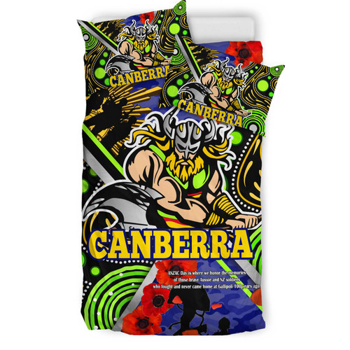 Canberra Raiders Anzac Bedding Set - Canberra Raiders with Anzac Day Poppy Flower Bedding Set Canberra Raiders Anzac Bedding Set - Canberra Raiders with Anzac Day Poppy Flower Bedding Set