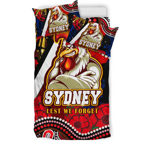 Australia Sydney Anzac Bedding Set - Anzac Day Sydney Aboriginal Inspired Bedding Set Australia Sydney Anzac Bedding Set - Anzac Day Sydney Aboriginal Inspired Bedding Set