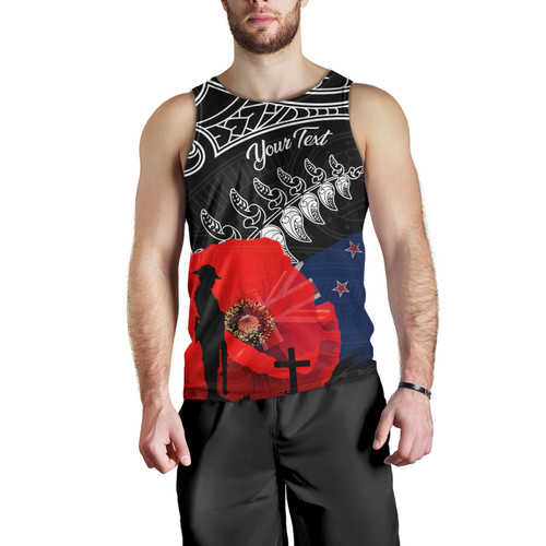 New Zealand Warriors Anzac Day Custom Men Tank - Maori New Zealand Warriors Anzac Day Poppies New Zealand Warriors Anzac Day Custom Men Tank - Maori New Zealand Warriors Anzac Day Poppies