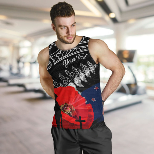 New Zealand Warriors Anzac Day Custom Men Tank - Maori New Zealand Warriors Anzac Day Poppies New Zealand Warriors Anzac Day Custom Men Tank - Maori New Zealand Warriors Anzac Day Poppies