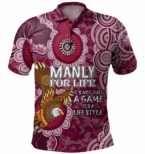 Manly Warringah Sea Eagles Polo Shirt - Manly For Life Polo Shirt