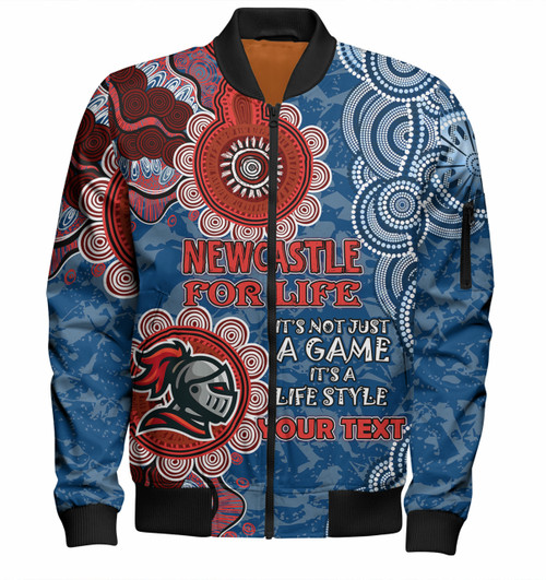 Newcastle Knights Custom Bomber Jacket - Bound Together Bomber Jacket Newcastle Knights Custom Bomber Jacket - Bound Together Bomber Jacket
