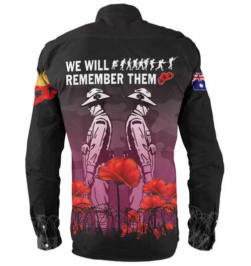 Australia Anzac Day Long Sleeve Shirt - Anzac Day Soldier We Will Remember Them Shirt Pink Australia Anzac Day Long Sleeve Shirt - Anzac Day Soldier We Will Remember Them Shirt Pink