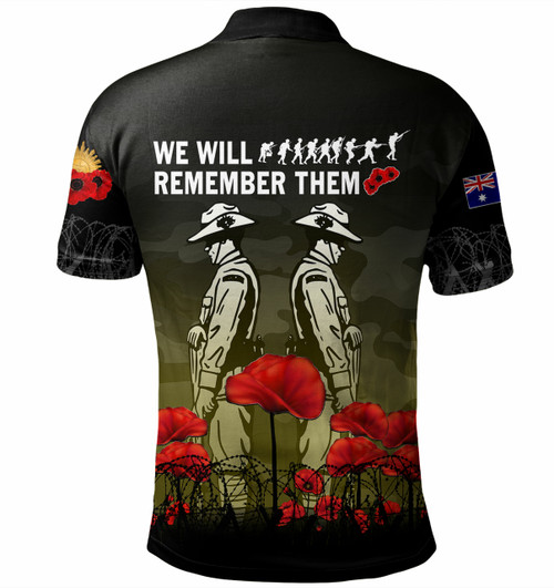 Australia Anzac Day Polo Shirt - Anzac Day Soldier We Will Remember Them Polo Shirt Yellow Australia Anzac Day Polo Shirt - Anzac Day Soldier We Will Remember Them Polo Shirt Yellow
