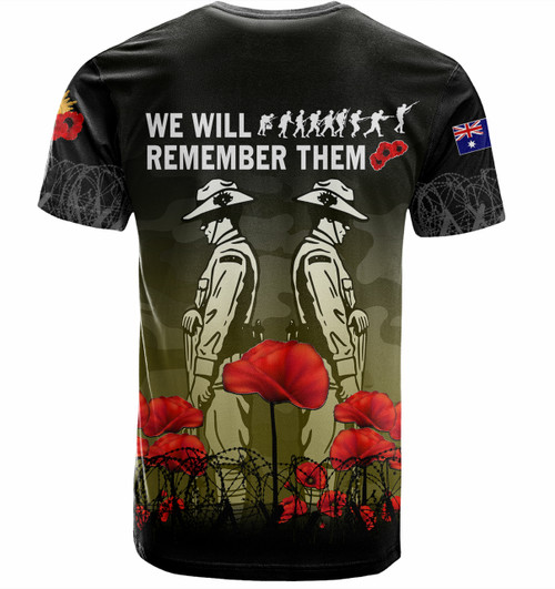 Australia Anzac Day T-shirt - Anzac Day Soldier We Will Remember Them T-shirt Yellow Australia Anzac Day T-shirt - Anzac Day Soldier We Will Remember Them T-shirt Yellow