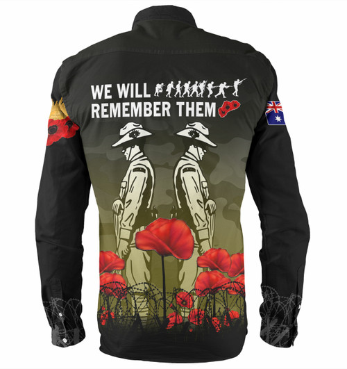 Australia Anzac Day Long Sleeve Shirt - Anzac Day Soldier We Will Remember Them Shirt Yellow Australia Anzac Day Long Sleeve Shirt - Anzac Day Soldier We Will Remember Them Shirt Yellow