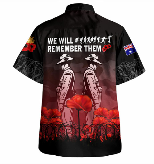 Australia Anzac Day Hawaiian Shirt - Anzac Day Soldier We Will Remember Them Shirt Red Australia Anzac Day Hawaiian Shirt - Anzac Day Soldier We Will Remember Them Shirt Red