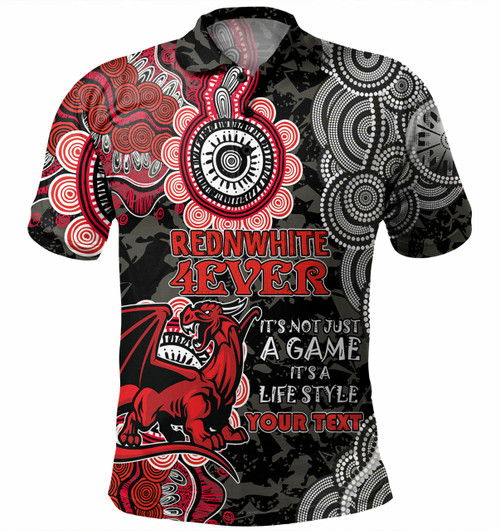 Australia Illawarra and St George Custom Polo Shirt - Red White Forever Polo Shirt