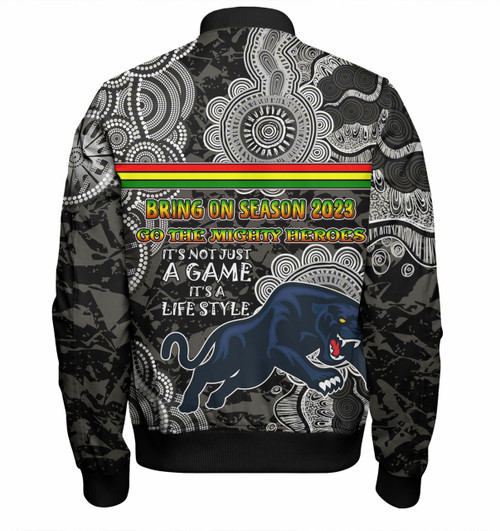Penrith Panthers Custom Bomber Jacket - Penrith Panthers For Life Bomber Jacket Penrith Panthers Custom Bomber Jacket - Penrith Panthers For Life Bomber Jacket