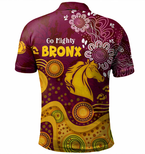 Brisbane Broncos Custom Polo Shirt - Go Mighty Bronx Polo Shirt Brisbane Broncos Custom Polo Shirt - Go Mighty Bronx Polo Shirt