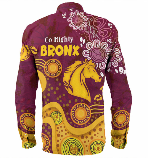 Brisbane Broncos Custom Long Sleeve Shirt - Go Mighty Bronx Shirt Brisbane Broncos Custom Long Sleeve Shirt - Go Mighty Bronx Shirt