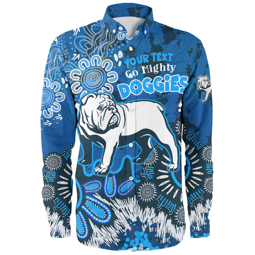 Canterbury-Bankstown Bulldogs Custom Long Sleeve Shirt - Go Mighty Doggies Shirt
