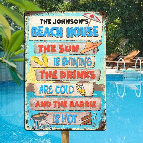 Australia Metal Sign - Personalized Beach House Australia Metal Sign - Personalized Beach House