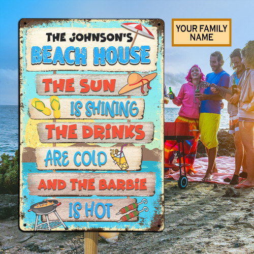 Australia Metal Sign - Personalized Beach House