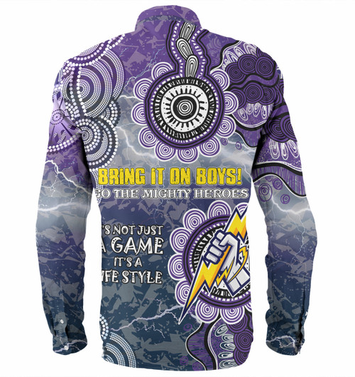 Melbourne Storm Custom Long Sleeve Shirt - Up The Mighty Shirt Melbourne Storm Custom Long Sleeve Shirt - Up The Mighty Shirt