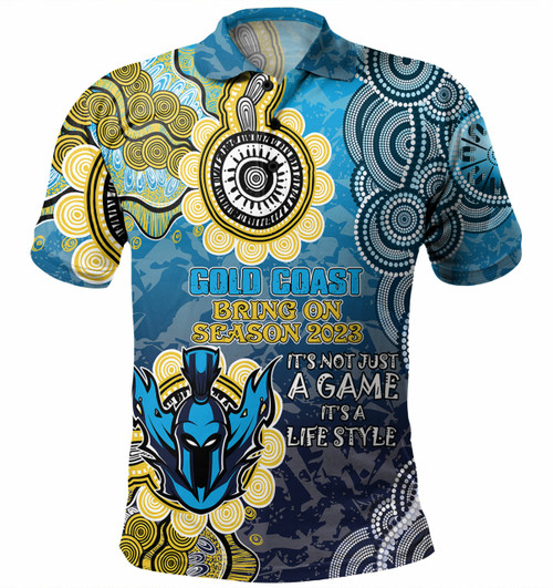 Gold Coast Titans Custom Polo Shirt - Bring On Season 2023 Polo Shirt Gold Coast Titans Custom Polo Shirt - Bring On Season 2023 Polo Shirt