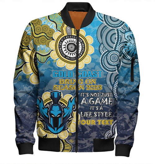Gold Coast Titans Custom Bomber Jacket - Bring On Season 2023 Bomber Jacket Gold Coast Titans Custom Bomber Jacket - Bring On Season 2023 Bomber Jacket