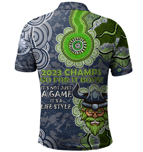Canberra Raiders Custom Polo Shirt - 2023 Champs Polo Shirt Canberra Raiders Custom Polo Shirt - 2023 Champs Polo Shirt