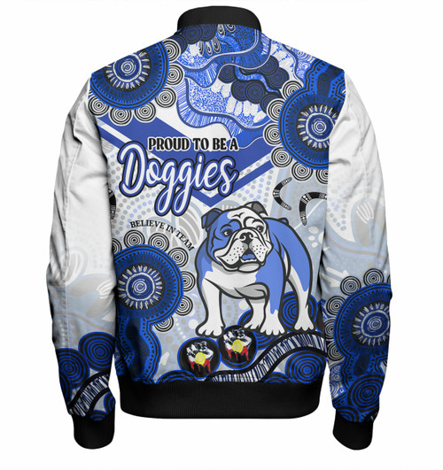 Canterbury-Bankstown Bulldogs Custom Bomber Jacket - Proud To Be A Doggies Home Jersey Bomber Jacket Canterbury-Bankstown Bulldogs Custom Bomber Jacket - Proud To Be A Doggies Home Jersey Bomber Jacket