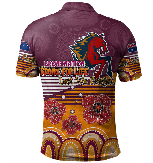 Brisbane Broncos Anzac Custom Polo Shirt - Anzac Day Bronxnation for Life Polo Shirt Brisbane Broncos Anzac Custom Polo Shirt - Anzac Day Bronxnation for Life Polo Shirt