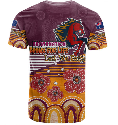 Brisbane Broncos Anzac Custom T-shirt - Anzac Day Bronxnation for Life T-shirt Brisbane Broncos Anzac Custom T-shirt - Anzac Day Bronxnation for Life T-shirt