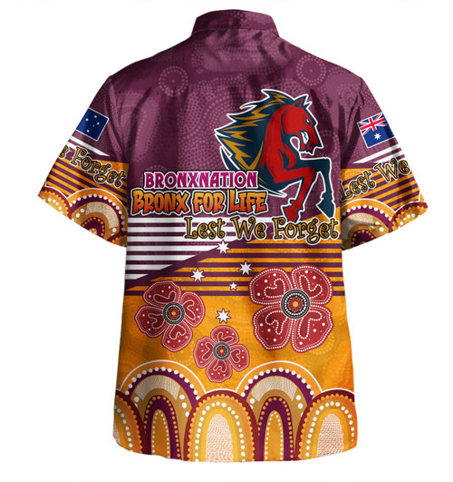 Brisbane Broncos Anzac Custom Hawaiian Shirt - Anzac Day Bronxnation for Life Shirt Brisbane Broncos Anzac Custom Hawaiian Shirt - Anzac Day Bronxnation for Life Shirt
