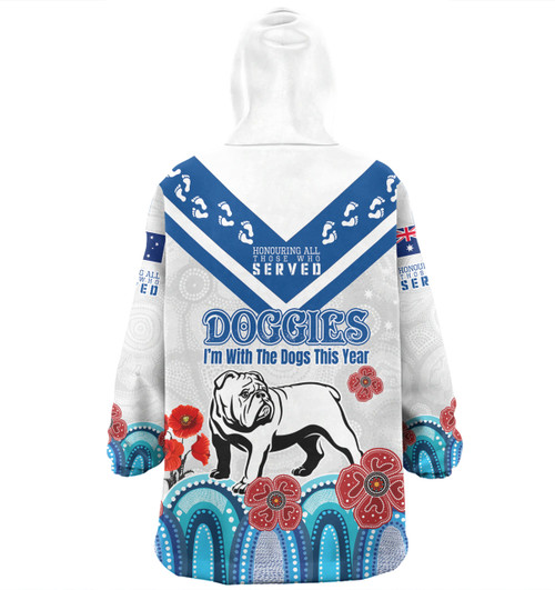 Canterbury-Bankstown Bulldogs Anzac Custom Snug Hoodie - Anzac Day I'm With The Doggies