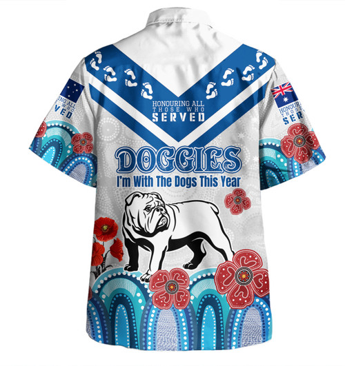 Canterbury-Bankstown Bulldogs Anzac Custom Hawaiian Shirt - Anzac Day I'm With The Doggies Shirt Canterbury-Bankstown Bulldogs Anzac Custom Hawaiian Shirt - Anzac Day I'm With The Doggies Shirt