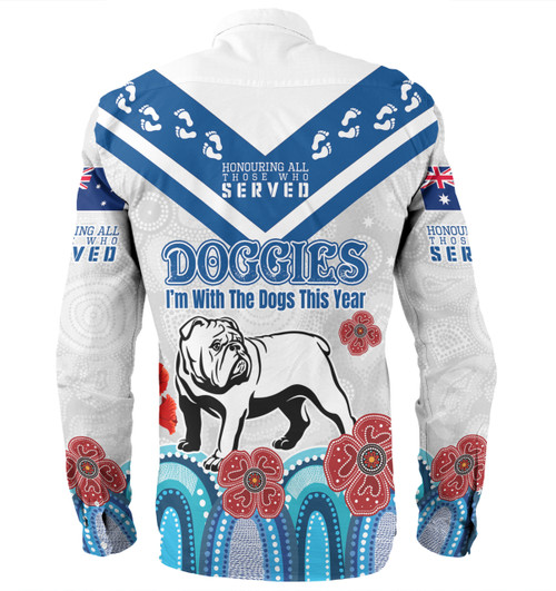 Canterbury-Bankstown Bulldogs Anzac Custom Long Sleeve Shirt - Anzac Day I'm With The Doggies Shirt Canterbury-Bankstown Bulldogs Anzac Custom Long Sleeve Shirt - Anzac Day I'm With The Doggies Shirt
