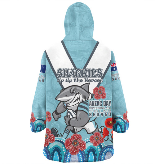 Cronulla-Sutherland Sharks Anzac Custom Snug Hoodie - Up Up The Heroes