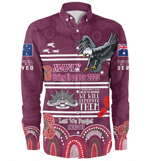 Manly Warringah Sea Eagles Anzac Custom Long Sleeve Shirt - Manly Bring it on 2023 Shirt Manly Warringah Sea Eagles Anzac Custom Long Sleeve Shirt - Manly Bring it on 2023 Shirt