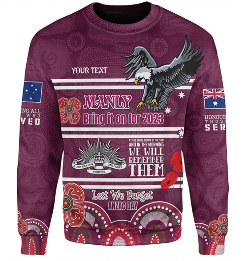 Manly Warringah Sea Eagles Anzac Custom Sweatshirt - Manly Bring it on 2023 Sweatshirt Manly Warringah Sea Eagles Anzac Custom Sweatshirt - Manly Bring it on 2023 Sweatshirt