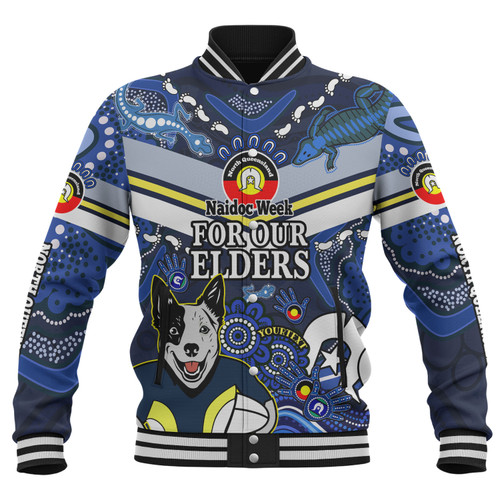 North Queensland Cowboys Naidoc Custom Baseball Jacket - For Our Elders Home Jersey Jacket North Queensland Cowboys Naidoc Custom Baseball Jacket - For Our Elders Home Jersey Jacket