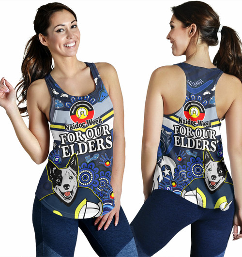 North Queensland Cowboys Naidoc Custom Women Racerback Tank - For Our Elders Home Jersey Tank North Queensland Cowboys Naidoc Custom Women Racerback Tank - For Our Elders Home Jersey Tank
