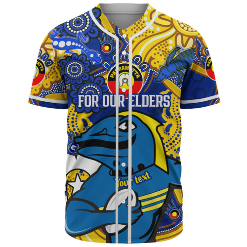 Parramatta Eels Naidoc Week Custom Baseball Shirt - For Our Elders Go With Sparky Shirt Parramatta Eels Naidoc Week Custom Baseball Shirt - For Our Elders Go With Sparky Shirt