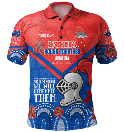 Newcastle Knights Anzac Custom Polo Shirt - Knights Bound Together Polo Shirt Newcastle Knights Anzac Custom Polo Shirt - Knights Bound Together Polo Shirt
